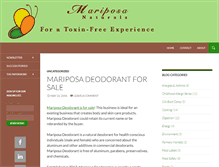 Tablet Screenshot of mariposanaturals.com